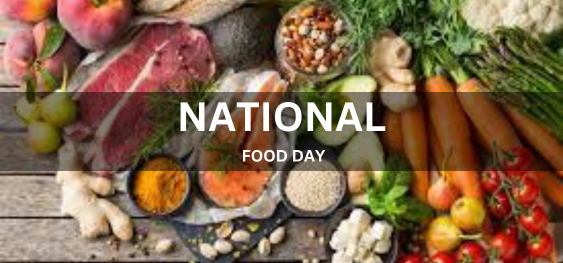 NATIONAL FOOD DAY [राष्ट्रीय खाद्य दिवस]